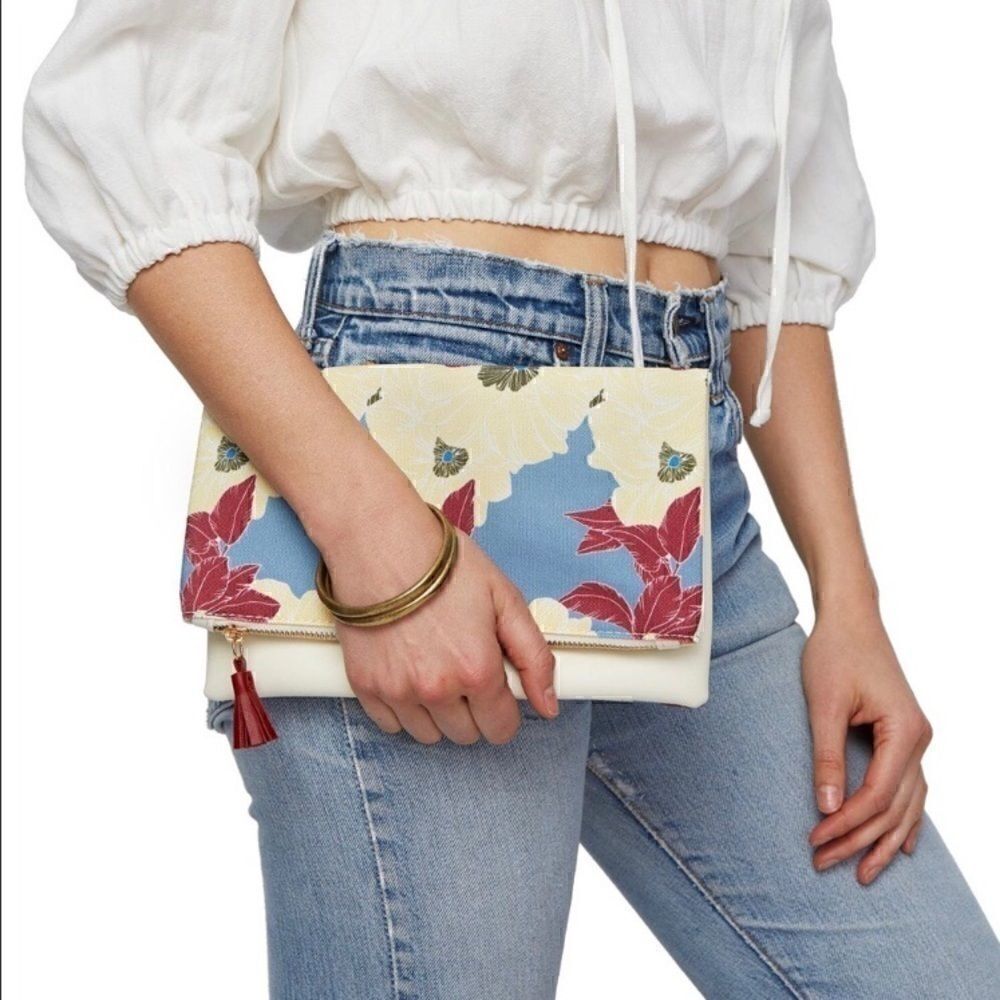 Rachel Pally Floral Fold-over Reversible Clutch
